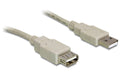 Delock USB2.0-Verlängerungskabel, 1.8m USB-A Verlängerung, grau