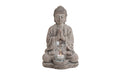 G. Wurm Windlicht Buddha Keramik, 18 x 15 x 30 cm