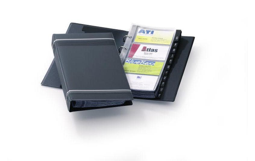 Durable Visitenkartenbuch Visifix 200 anth. 25 Hüllen für 200 Visitenkarten, Register
