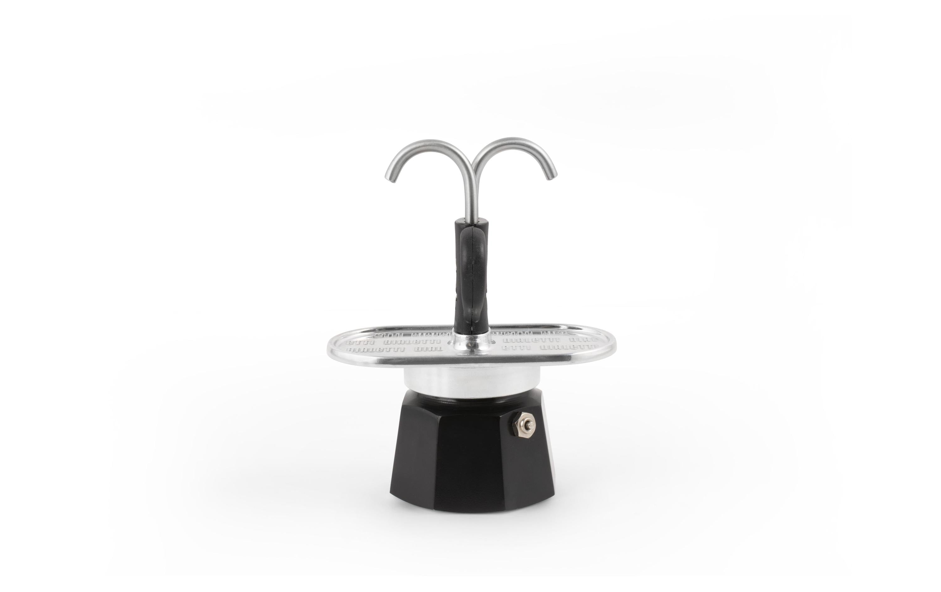 Bialetti New Mini Express für 2 Ta. silber schwarz, Aluminium