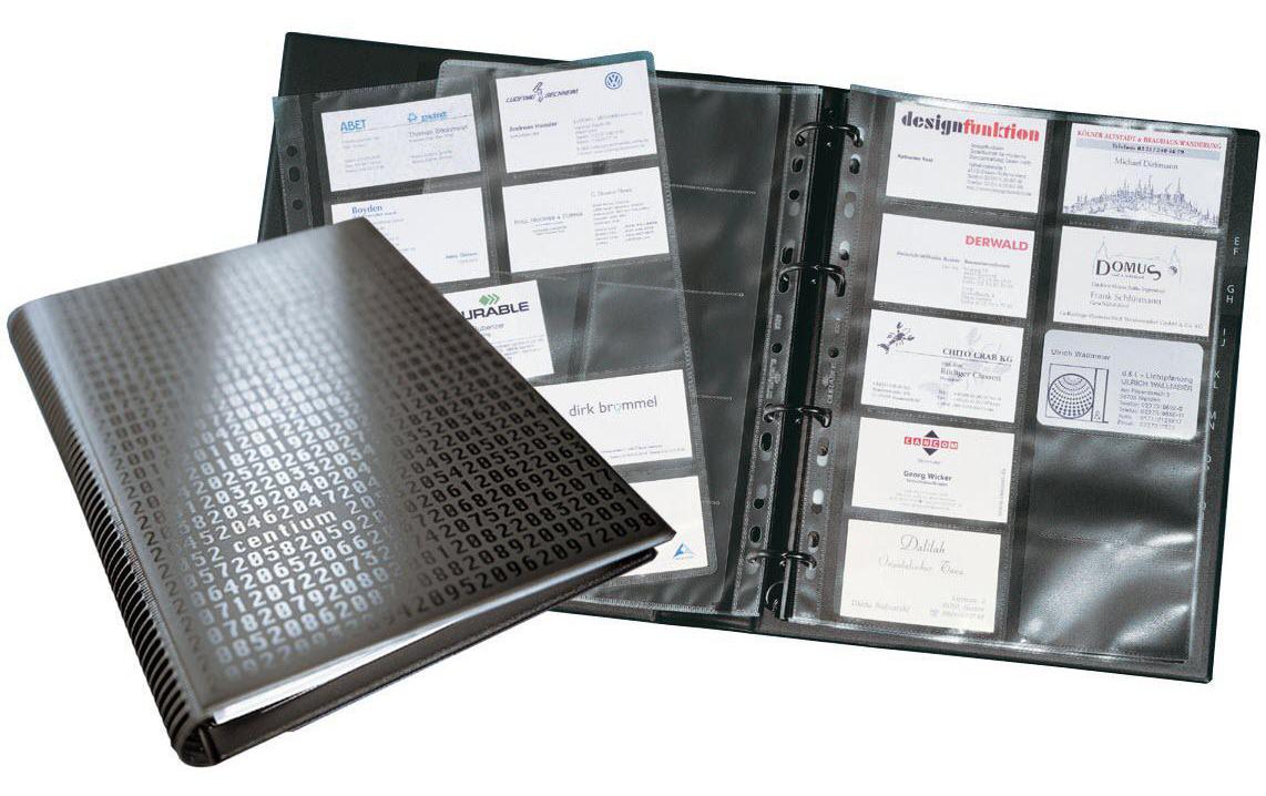 Durable Visitenkartenbuch Visifix Centium 20 Hüllen für 400 Visitenkarten