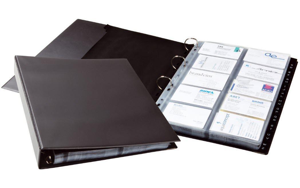 Durable Visitenkartenbuch Visifix A4 Econ. 20 Hüllen für 400 Visitenkarten, Register