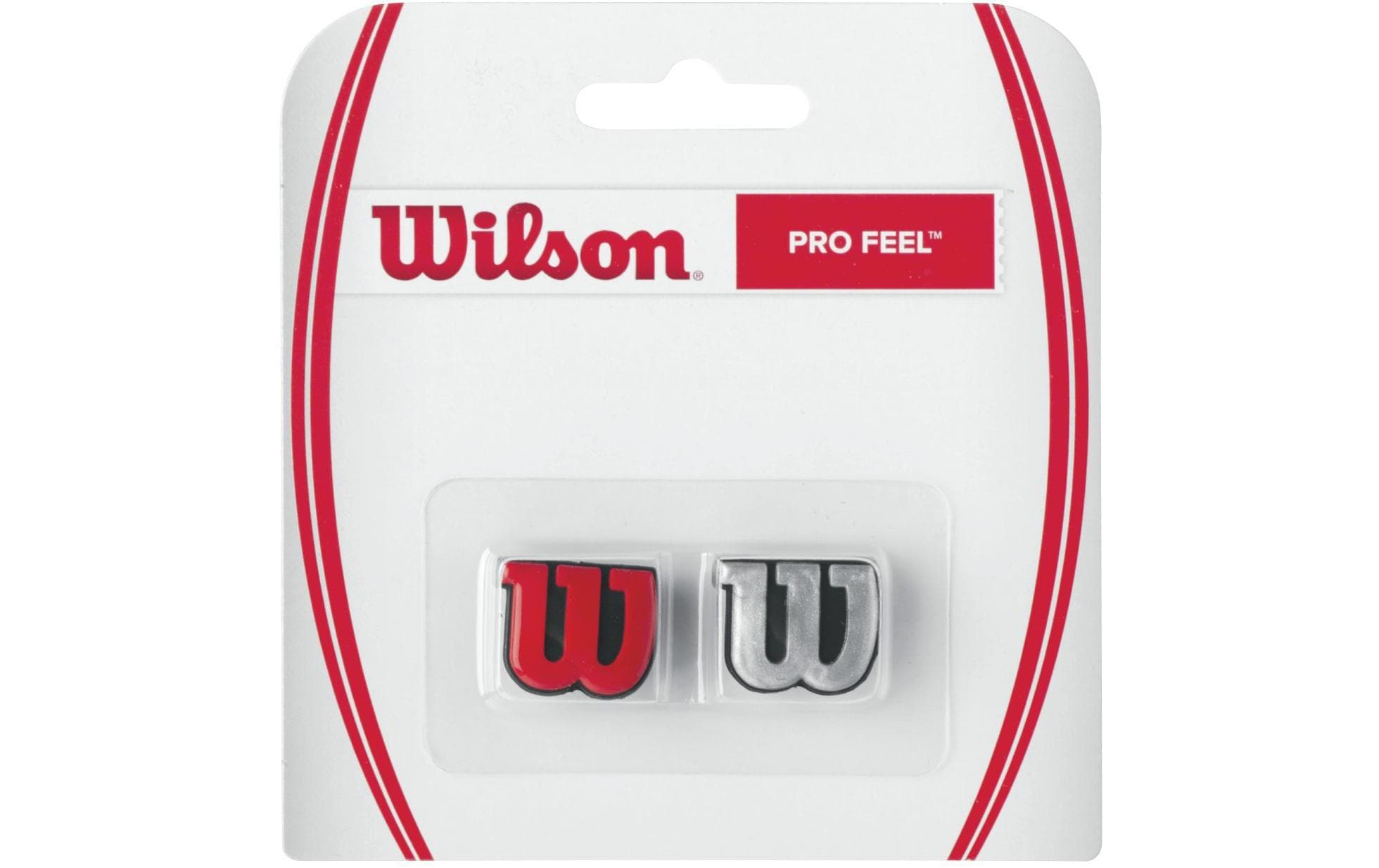 Wilson Tennis Dämpfer Profeel 2er-Pack, rot/silber