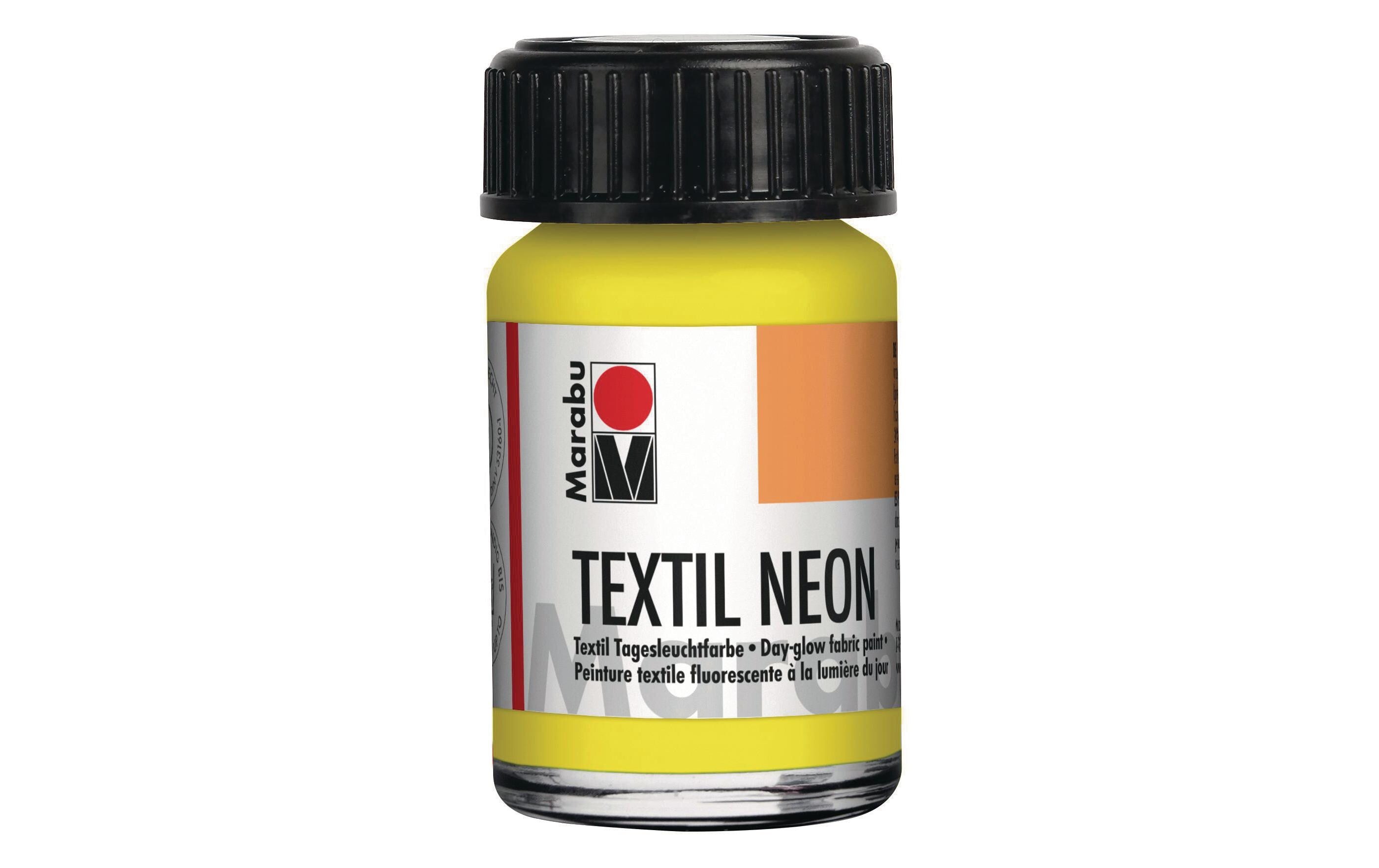 Marabu Textilfarbe Neon UV fluoreszierend, 15 ml