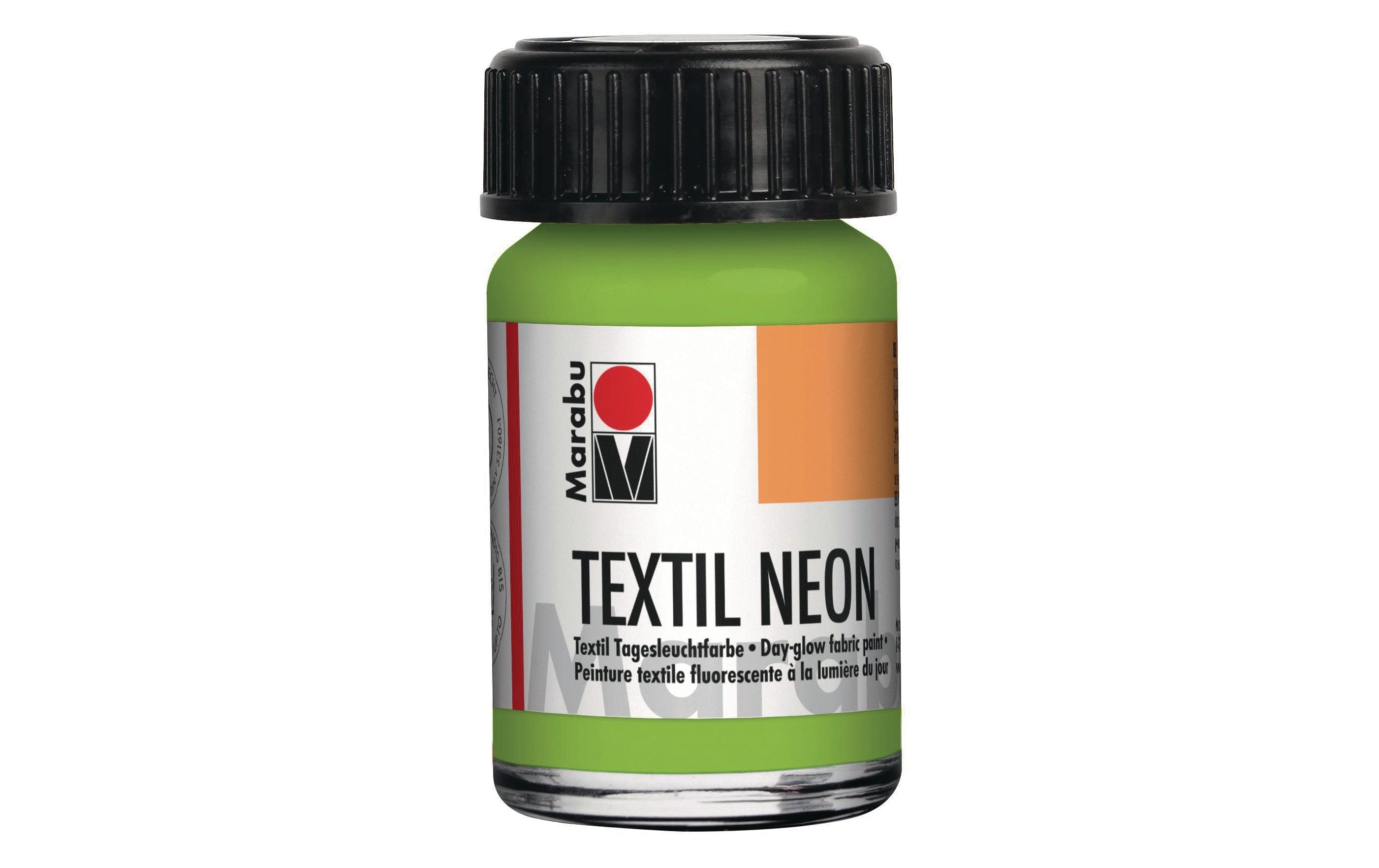 Marabu Textilfarbe Neon UV fluoreszierend, 15 ml