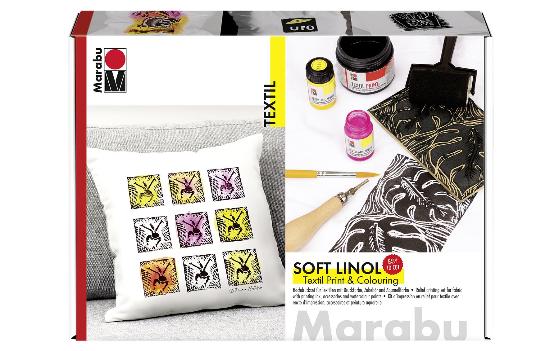 Marabu Textilfarbe Set Linol Print & Colouring