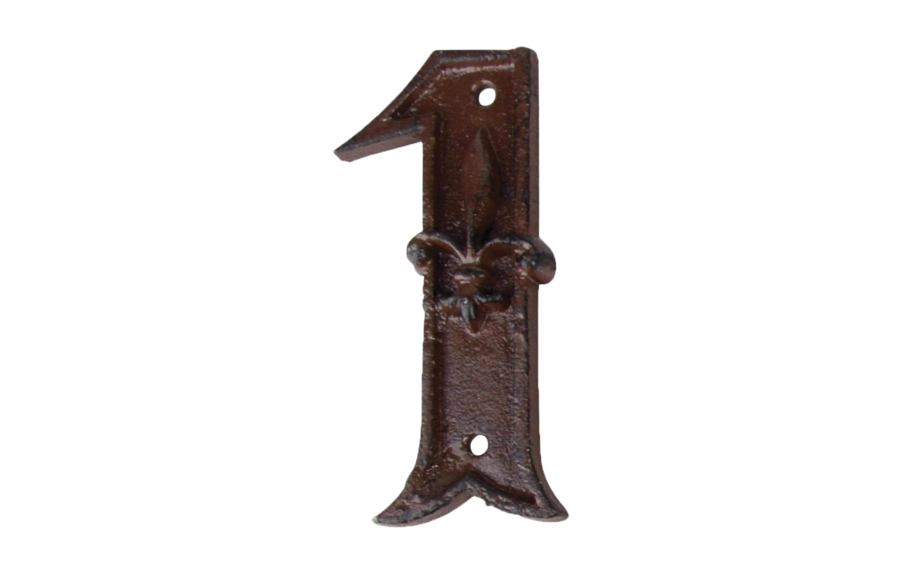 Esschert Design Hausnummer 1 Gusseisen, 5.9 x 1.2 x 11.6 cm