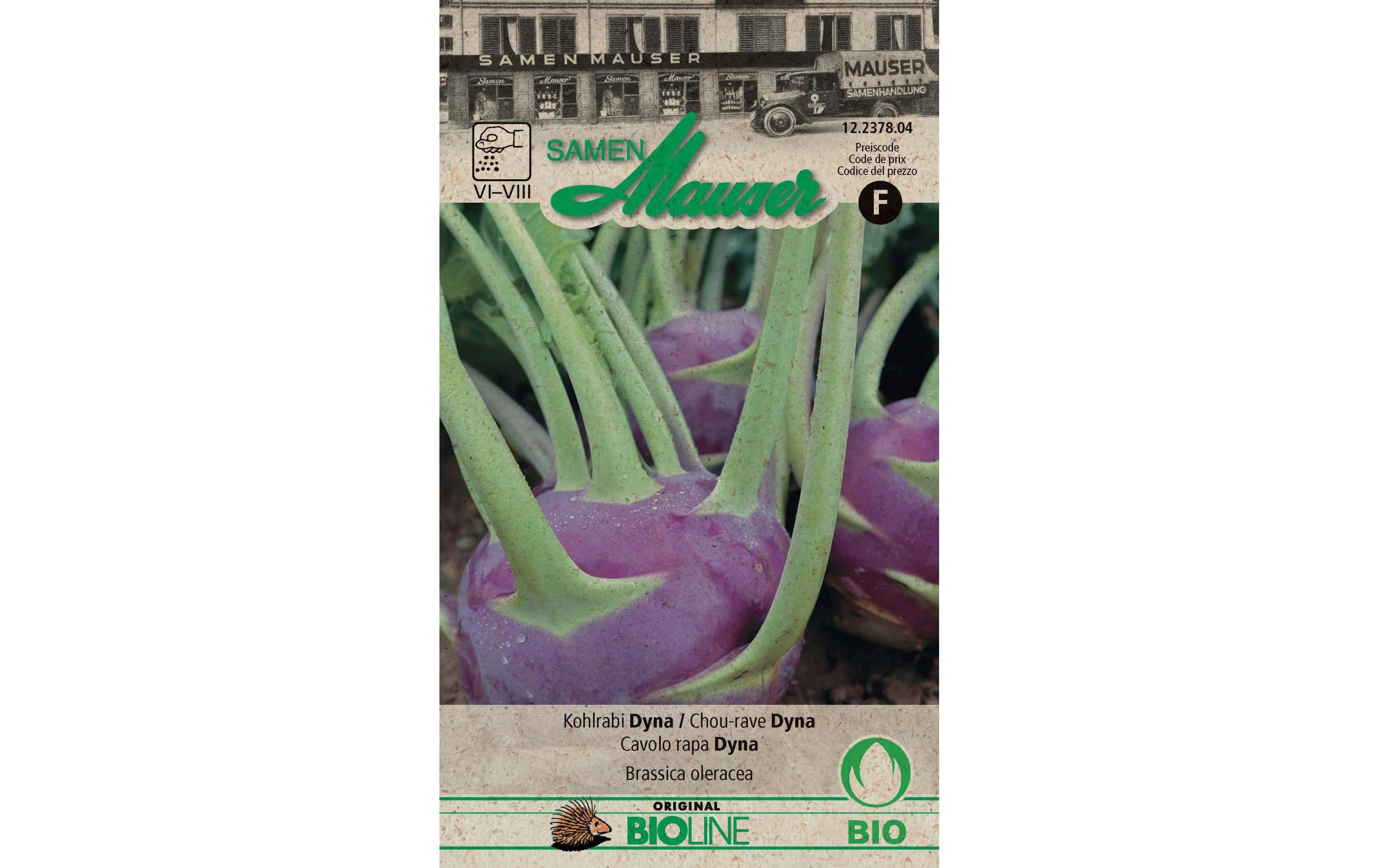 Samen Mauser Kohlrabi Dyna 0.5 g ca. 10-25 m2 Bio-Knospe
