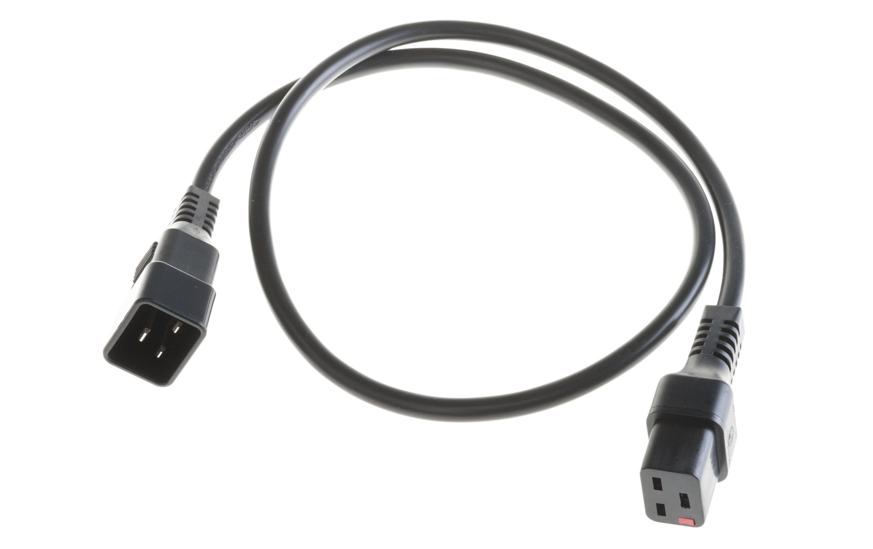 IECLock Netzkabel 2.0m schwarz IECLock C19 - C20, 3x1.5mm2, H05VV-F