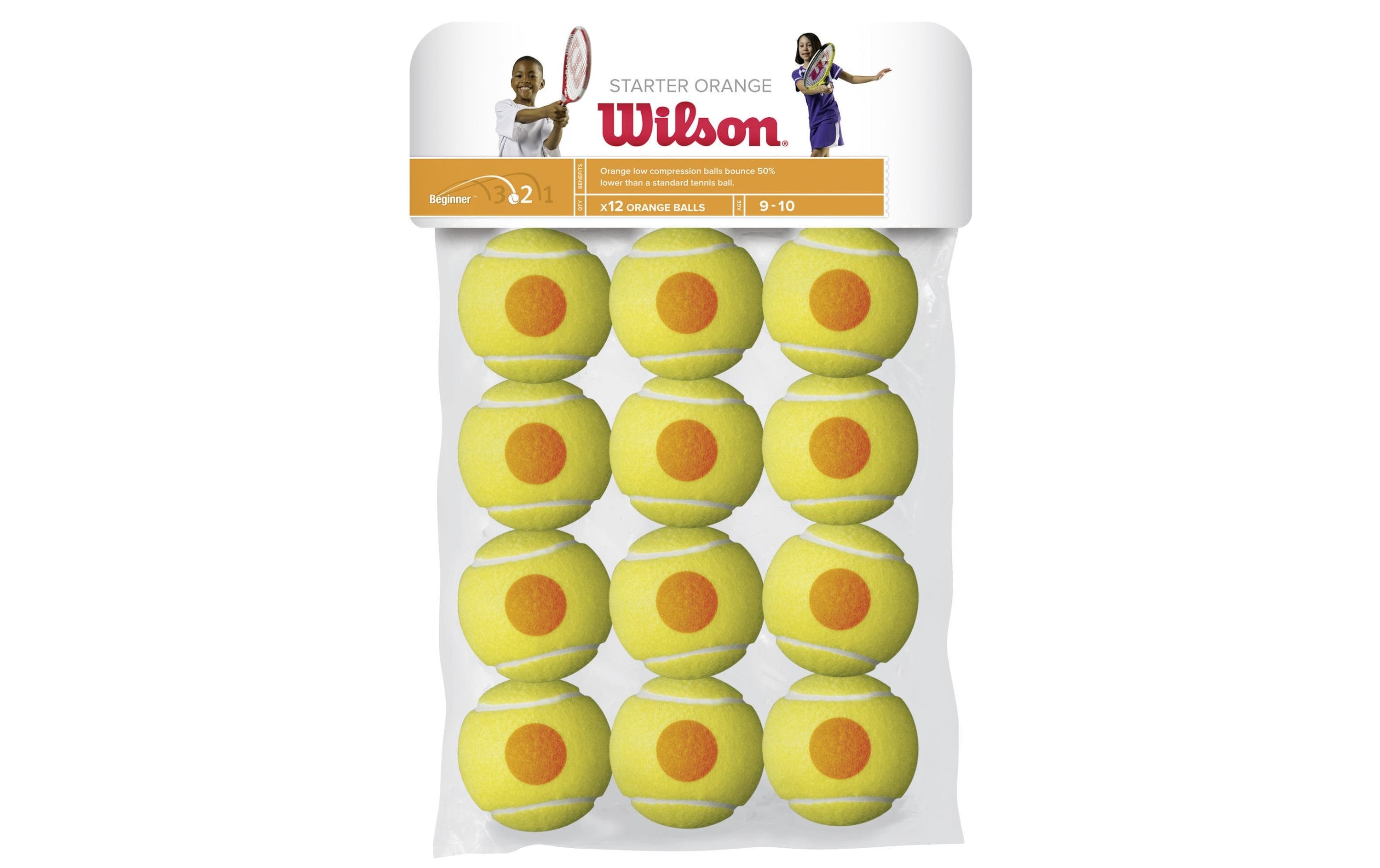 Wilson Tennis Bälle Starter 12er-Pack, orange