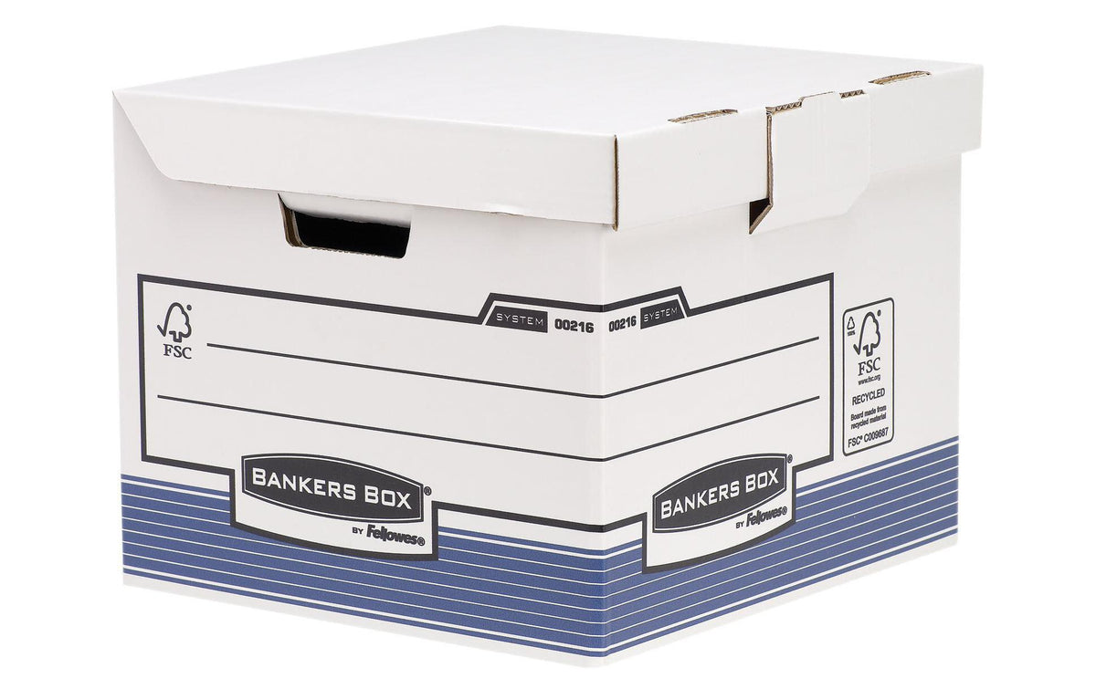 Fellowes Bankersbox System Klappdeckelbox 10 Stk.,blau/weiss, 3100x3770x3950 mm