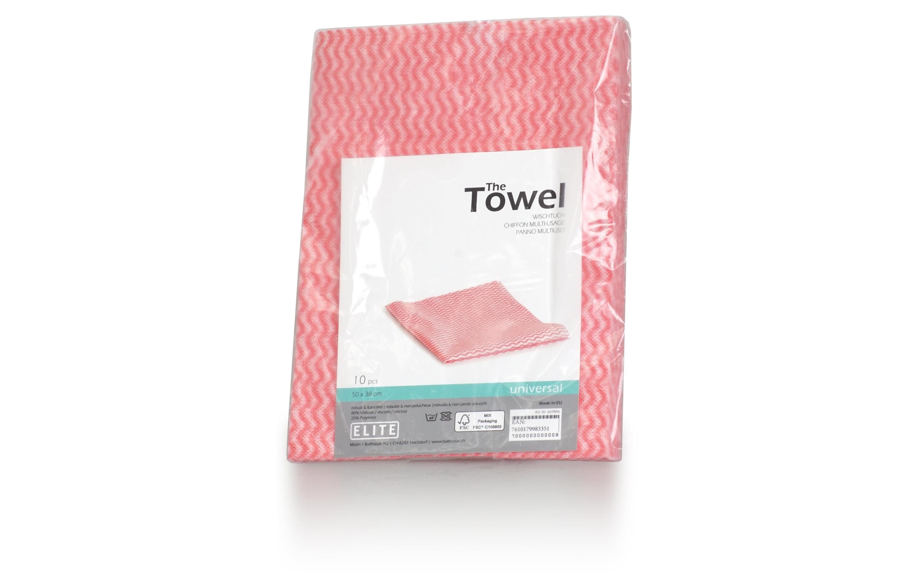 Elite Wischtuch 10er rosa 50x38cm