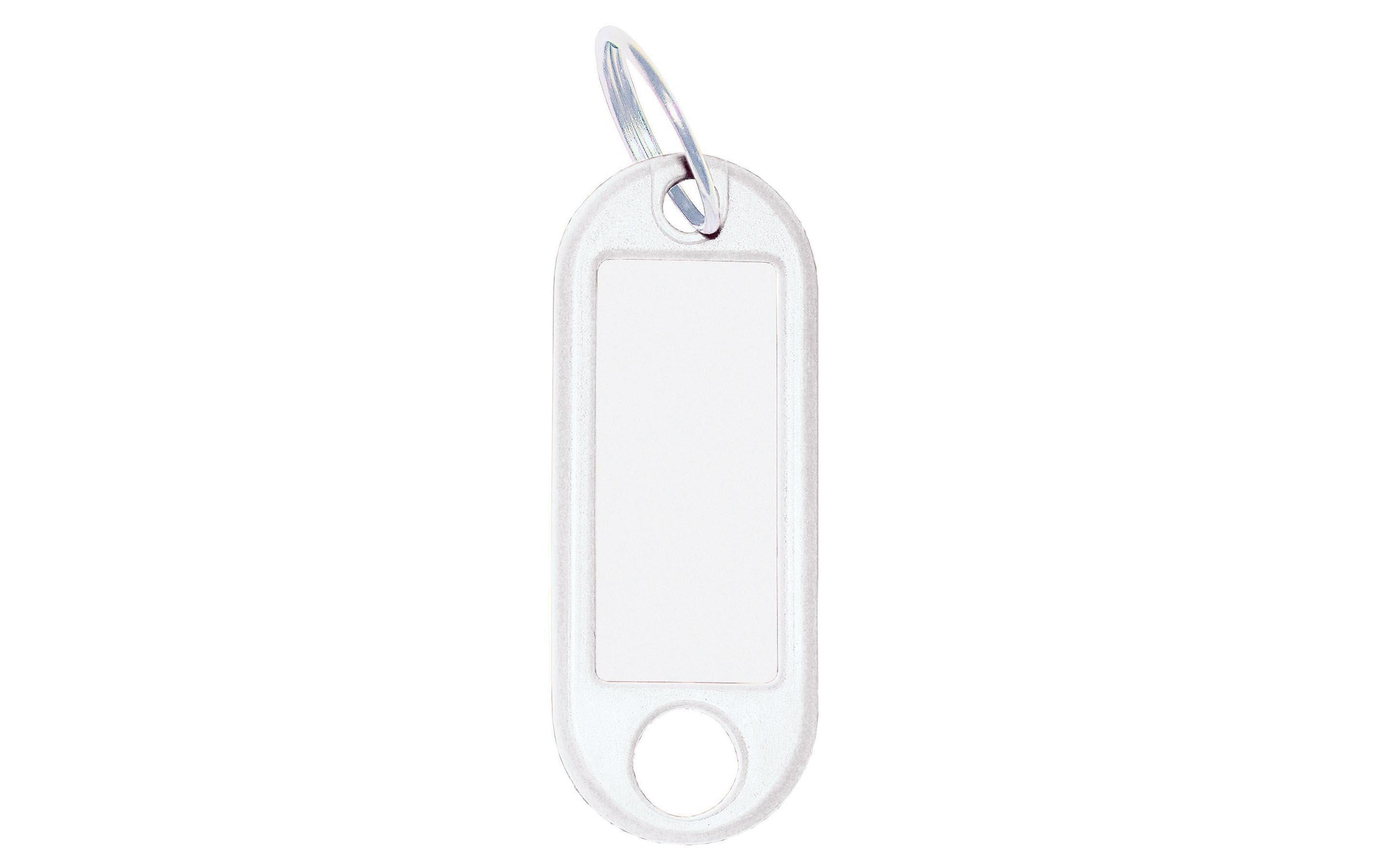 WEDO Schlüsselanhänger mit Ring 100 Stück, Farbe: Weiss