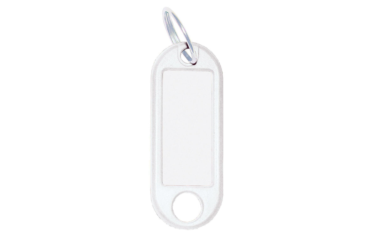 WEDO Schlüsselanhänger 18 mm mit Ring, Weiss, 100 Stück