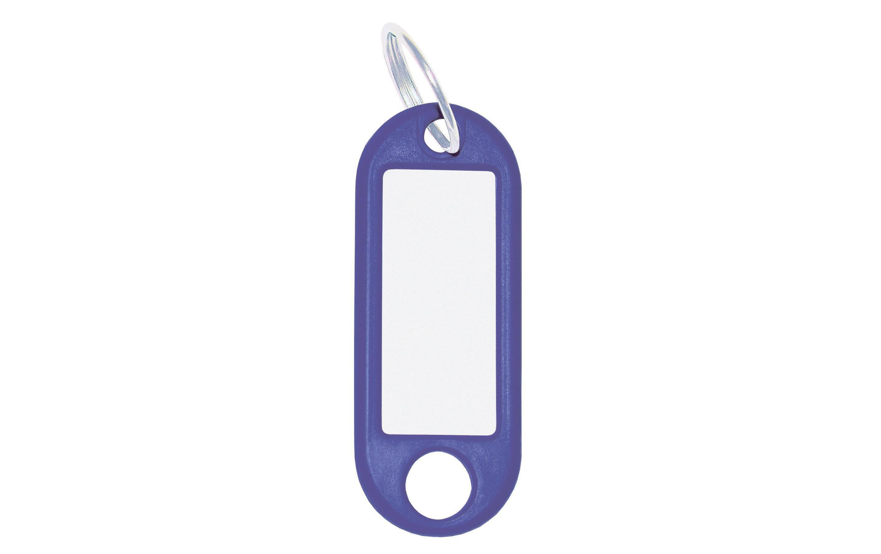 WEDO Schlüsselanhänger mit Ring 100 Stück, Farbe: Blau