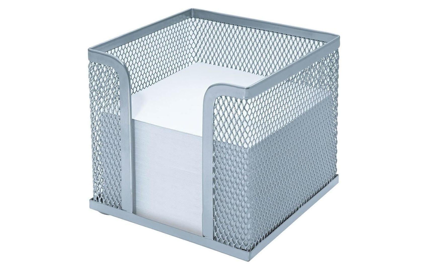 WEDO Zettelbox Office-Serie Silber 700 Blatt, für Blätter 9 x 9 cm