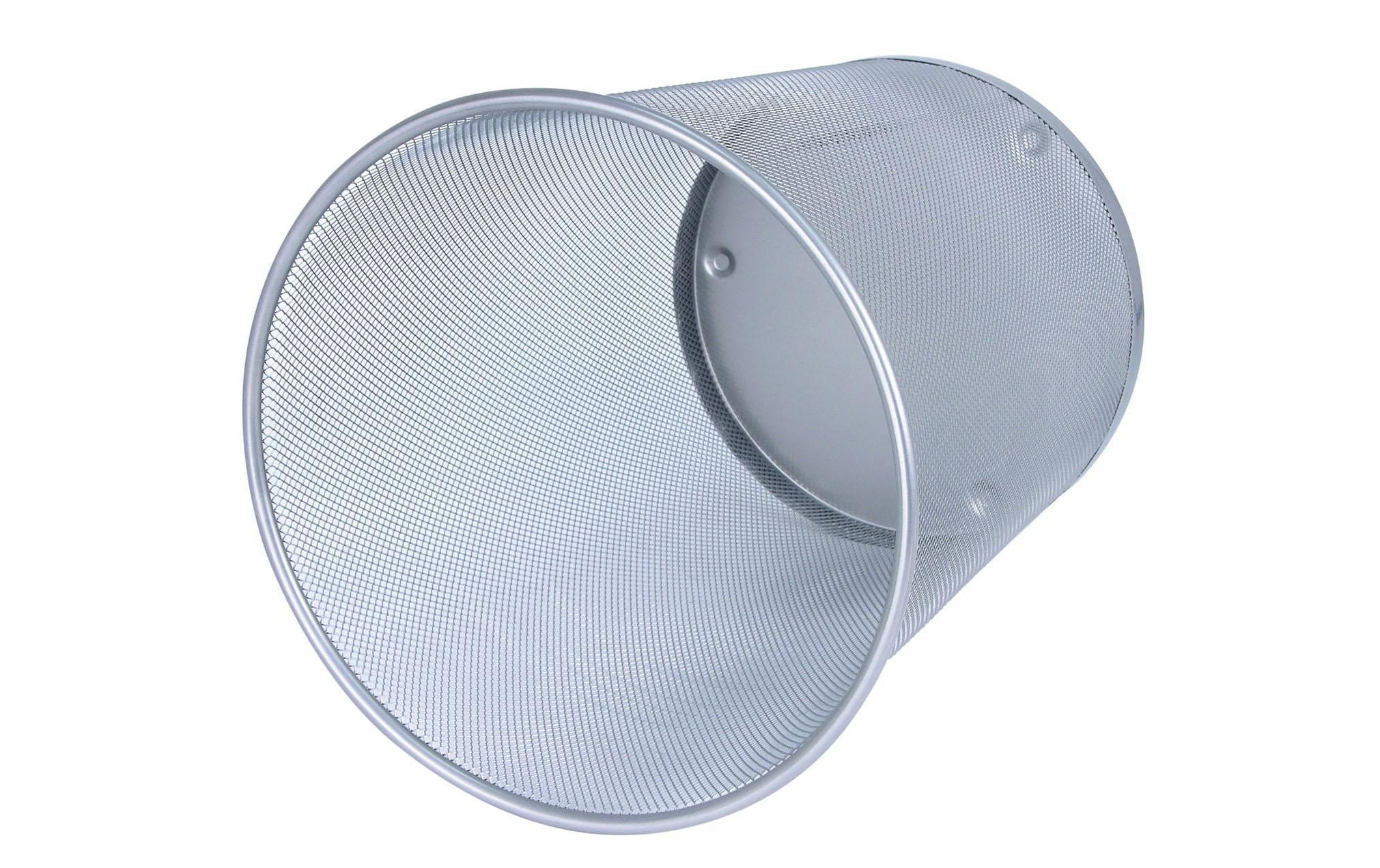WEDO Papierkorb Office-Serie Silber 18 Liter, Höhe 35 cm