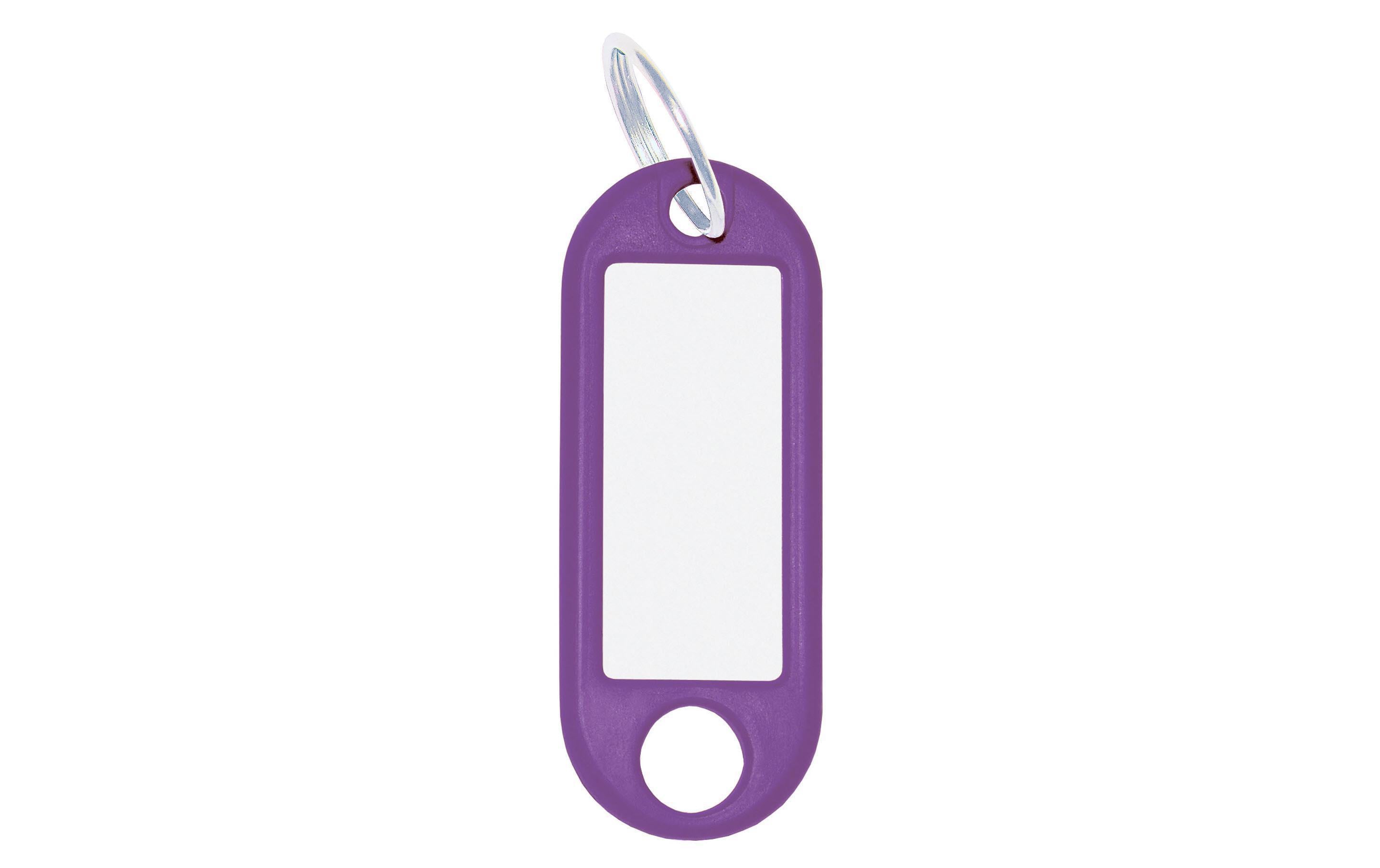 WEDO Schlüsselanhänger mit Ring 100 Stück, Farbe: Violett