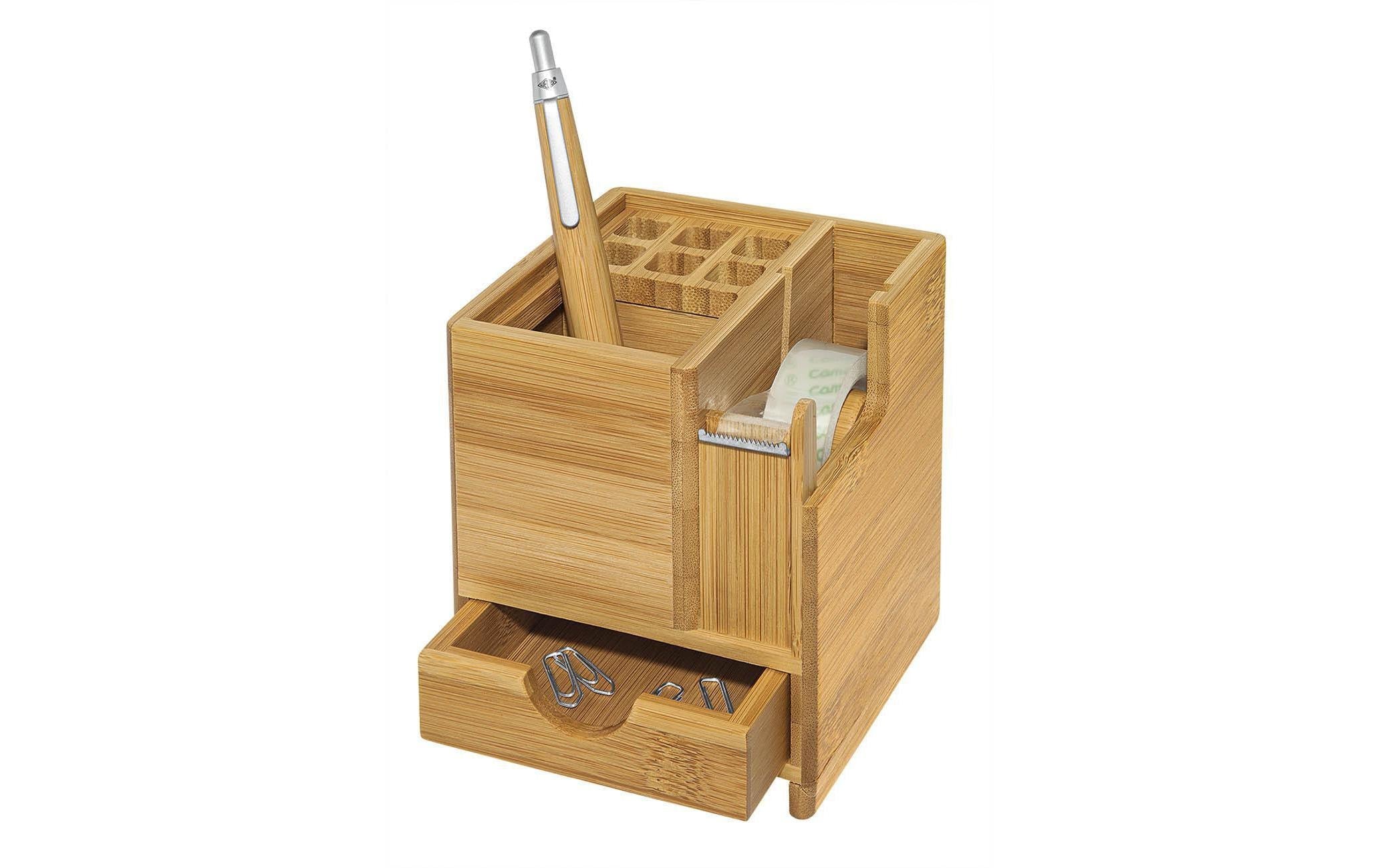 WEDO Stiftehalter Bambus-Serie Bambus, Grösse: 10.3 x 10.3 x 11.7 cm