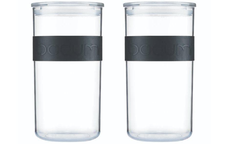 Bodum Presso Vorratsglas 2er-Set Kunststoff mit Silikonband, 2.0 Liter