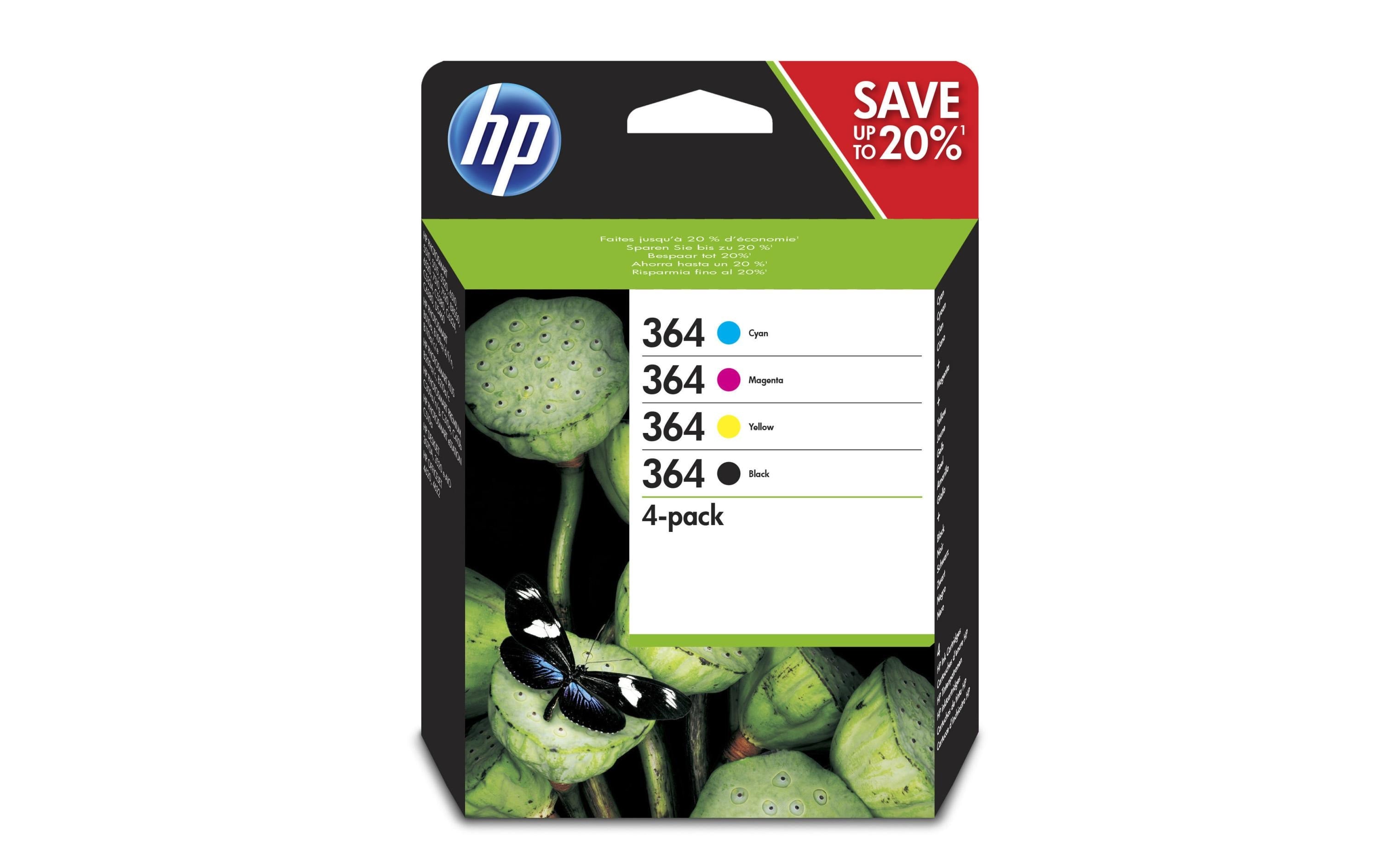 HP Combopack Nr.364 -  (N9J73AE) 3x 3ml + 6ml, Seitenkapazität ~ 300 Seiten