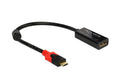 Displayport zu USB-C Monitor Adapter DP-Buchse auf USB-C, schwarz, 4K/60Hz