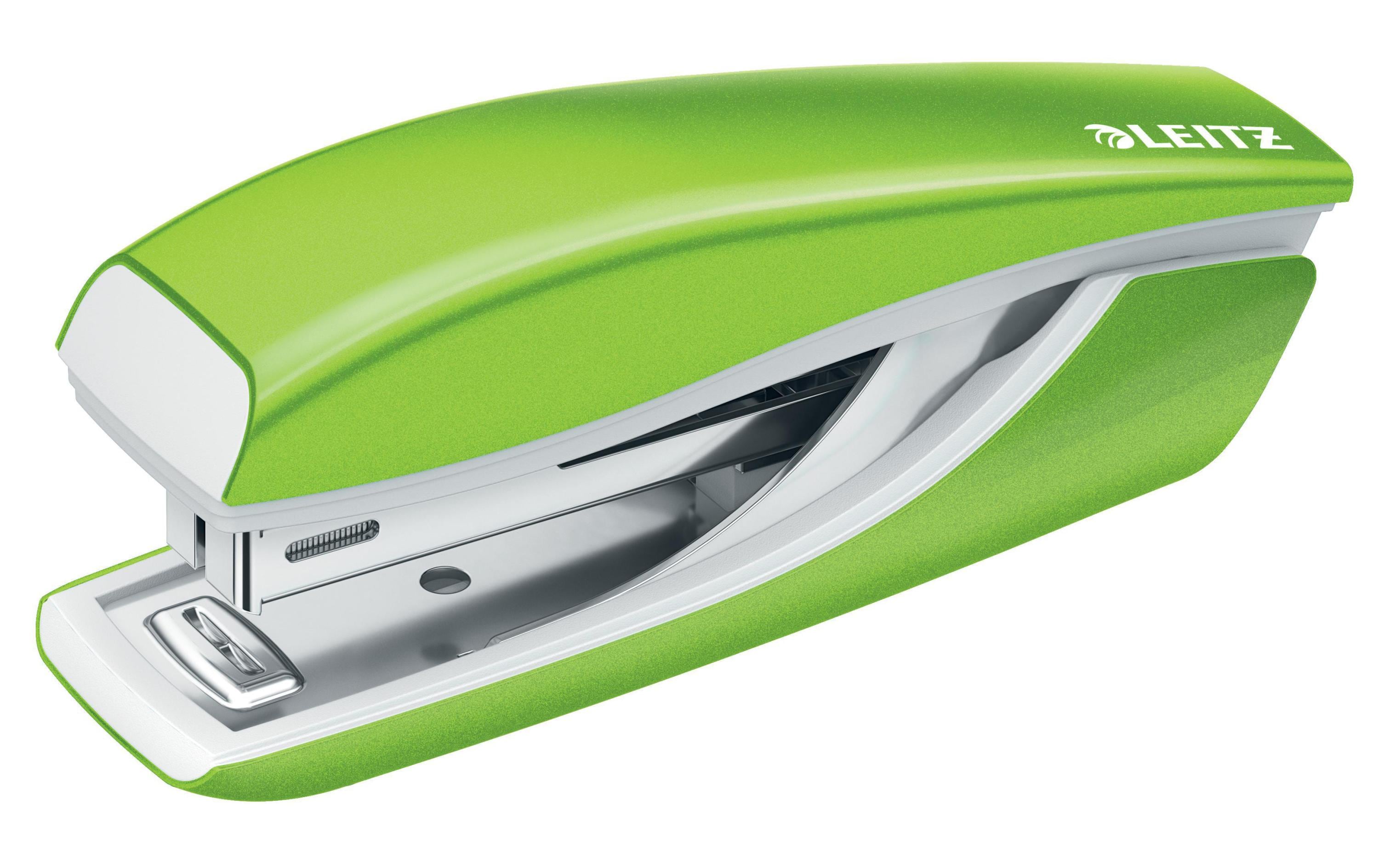 Leitz WOW Mini-Heftgerät NeXXt grün metallic, 10 Blatt, Metall