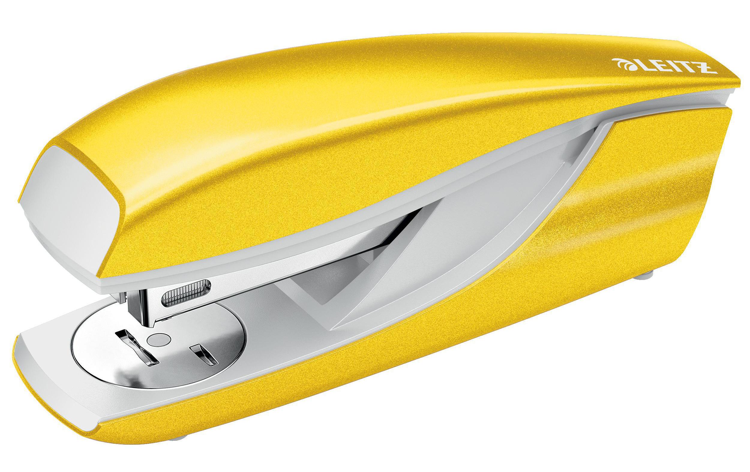 Leitz WOW  Büroheftgerät NeXXt gelb metallic, 30 Blatt, Metall