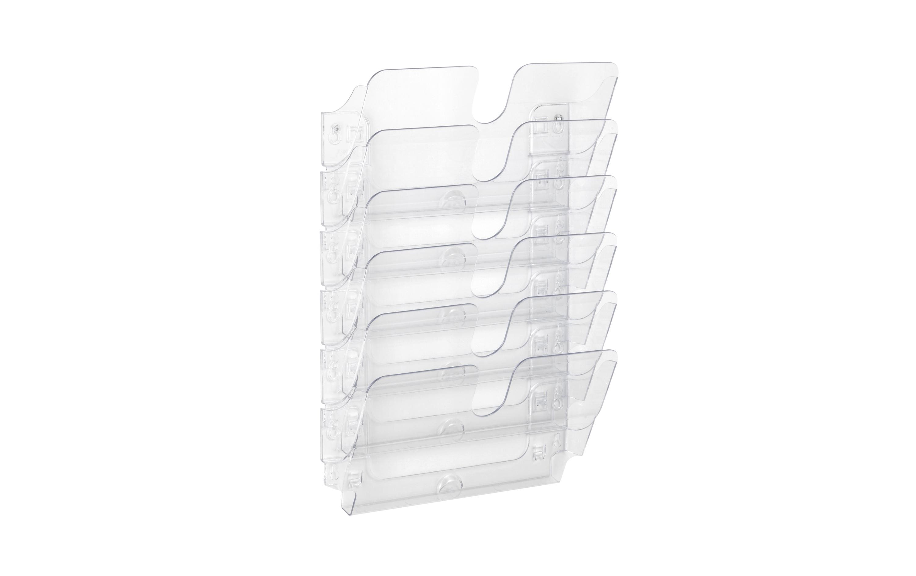 Durable Prospektständer Flexiplus 6 A4 quer 6 Fächer, 340x750x100mm, transparent