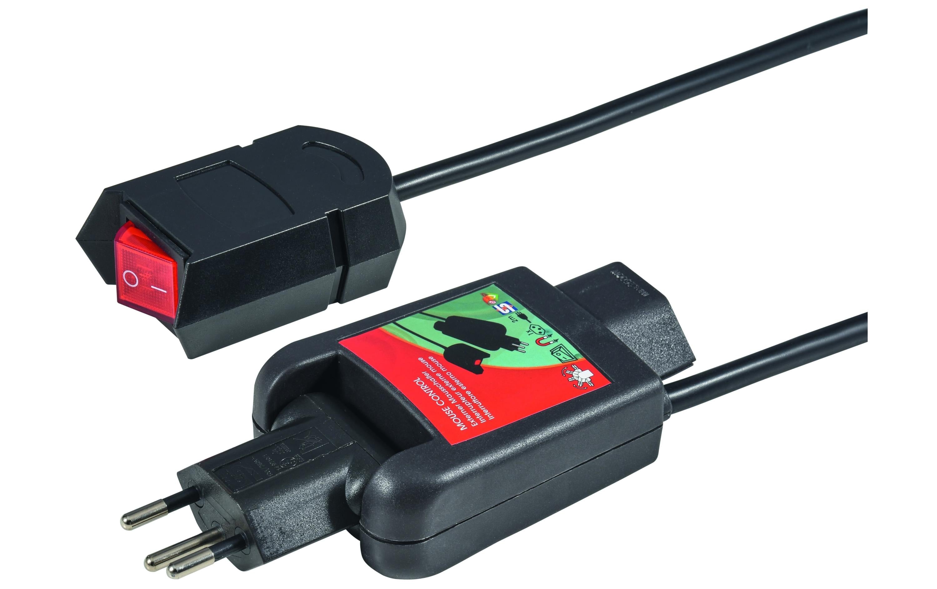 STEFFEN MOUSE Stromsparkabel schwarz Td 3x1mm2 2m mit Kippschalter