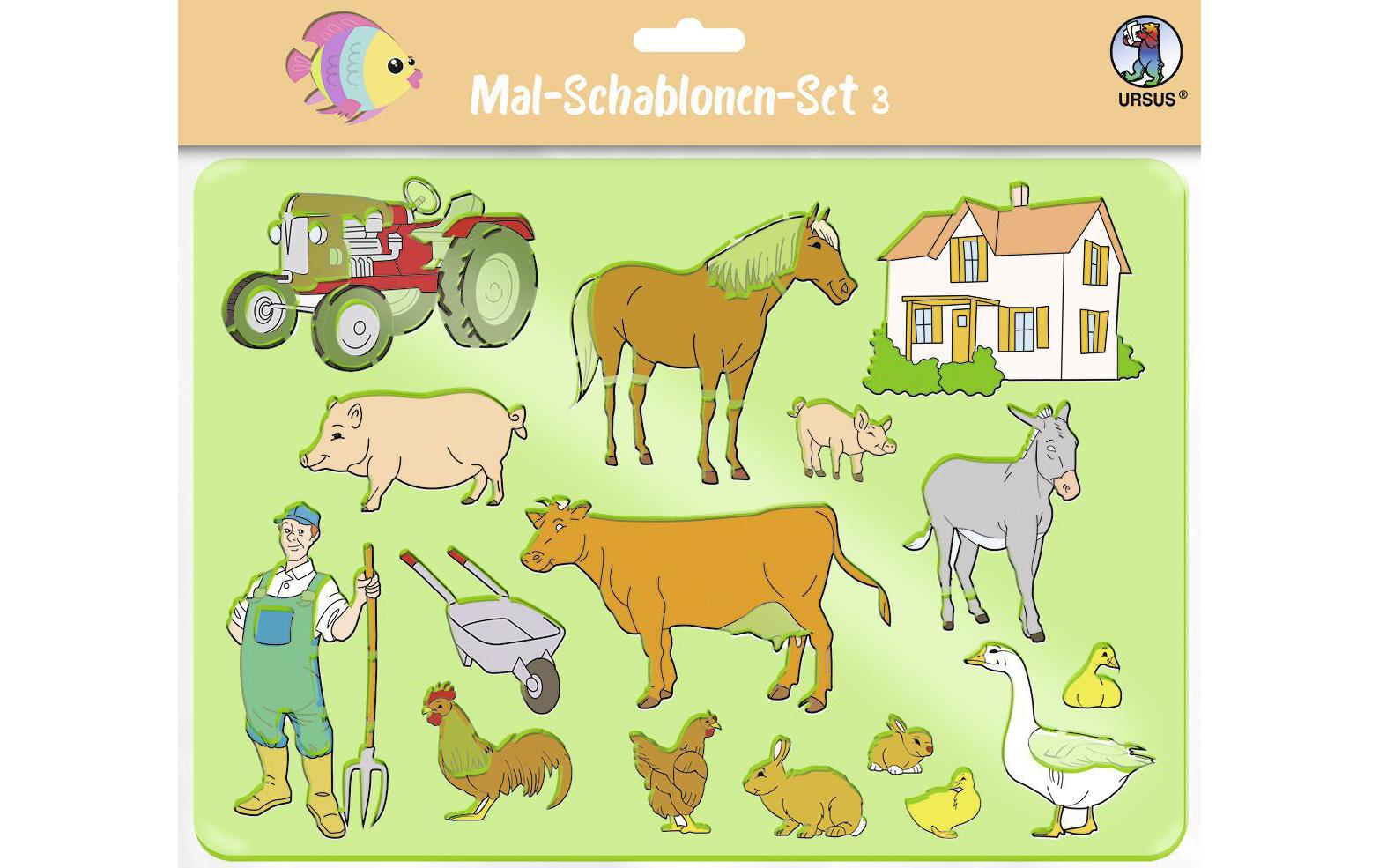 Ursus Schablonen-Set Tiere 6 Schablonen