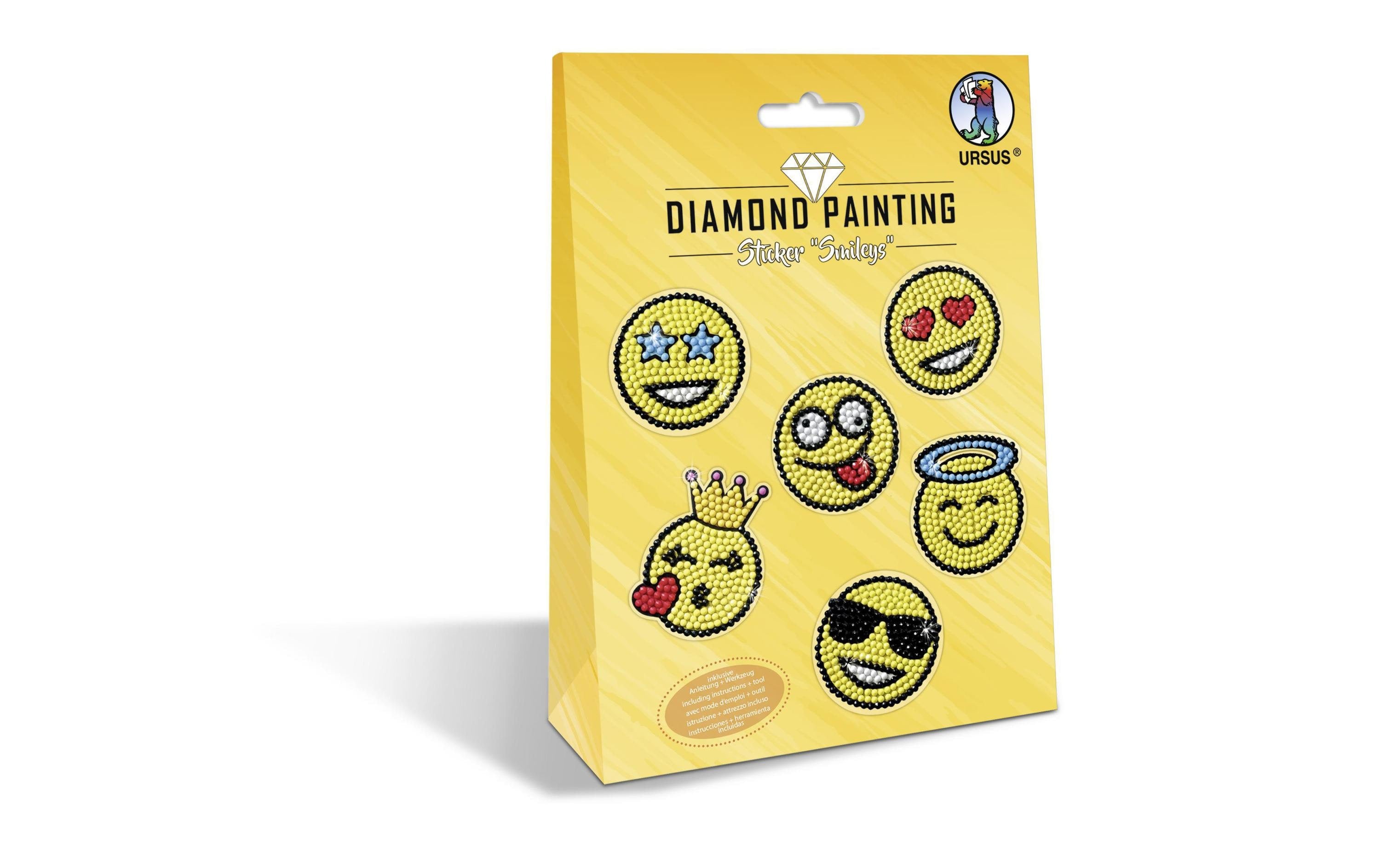 URSUS Diamond Painting Sticker Smileys 2 Stickerbögen