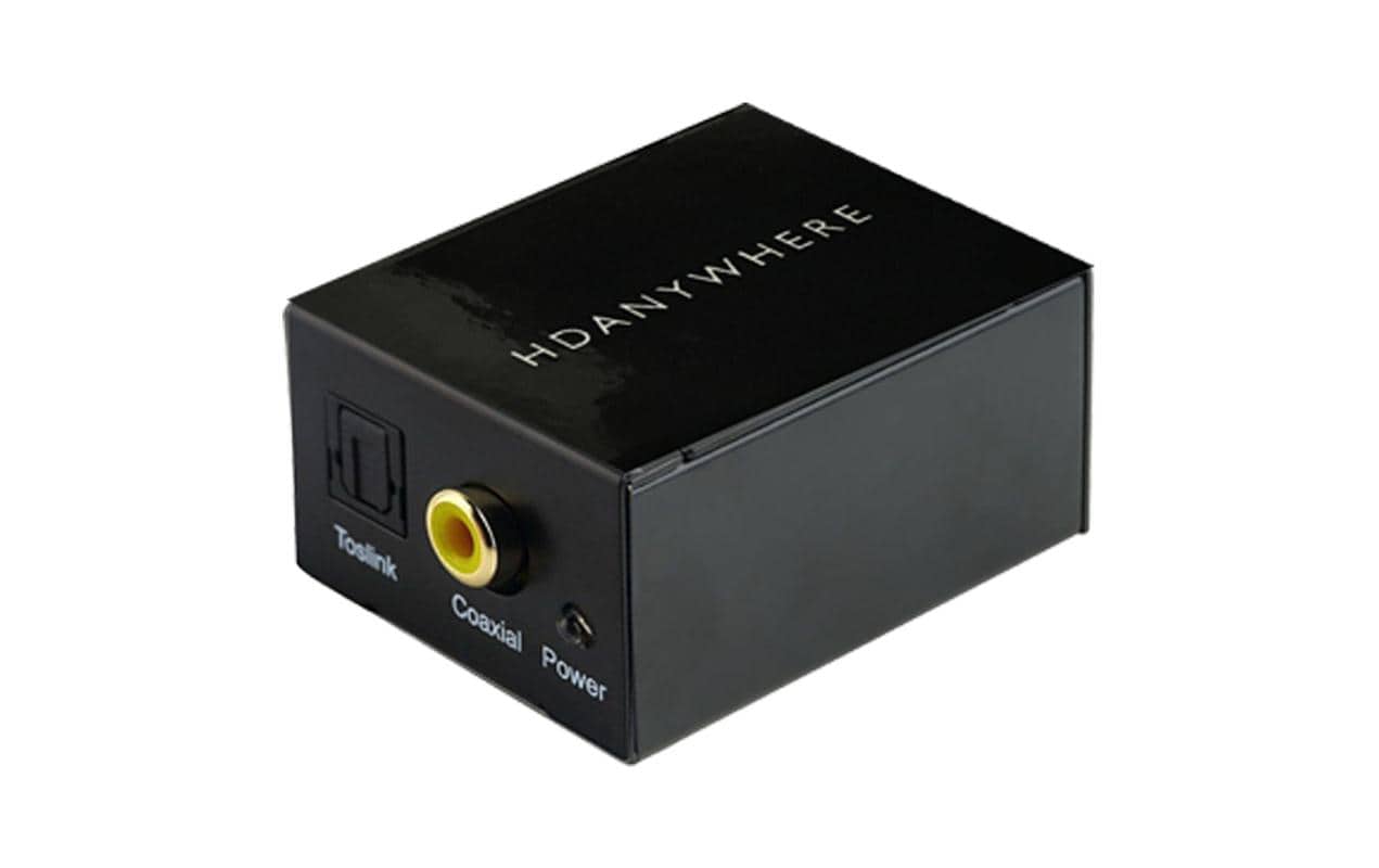 HDanywhere DAC Audio Konverter, DA, Koax/Toslink>Cinch