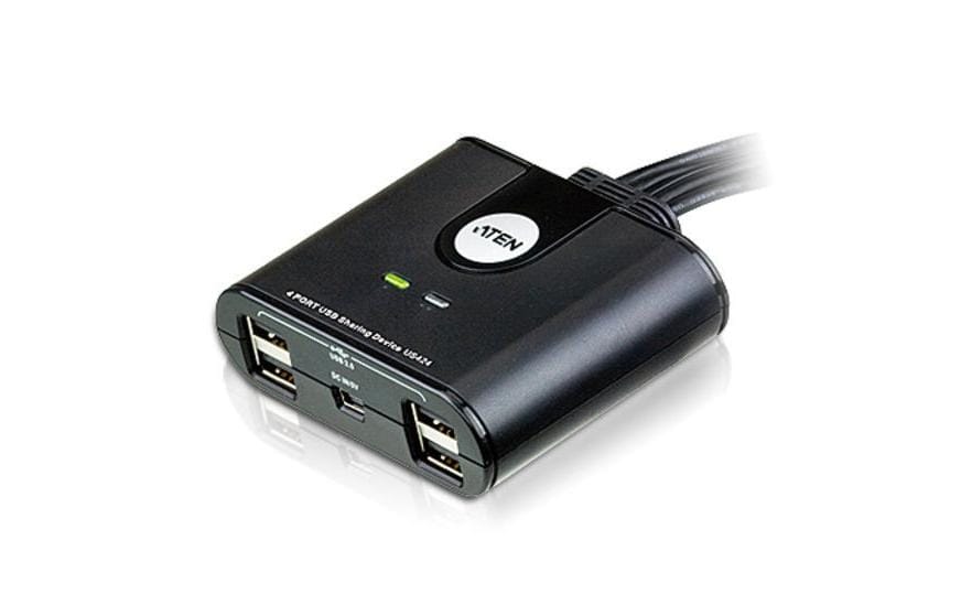 Aten USB 2.0 Sharing Switch: 4 Port 4 PC's teilen sich 4 USB Gerät