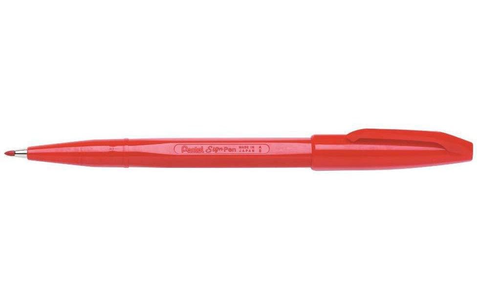 PENTEL Faserschreiber Sign Pen. rot 0.8 / 2.0 mm
