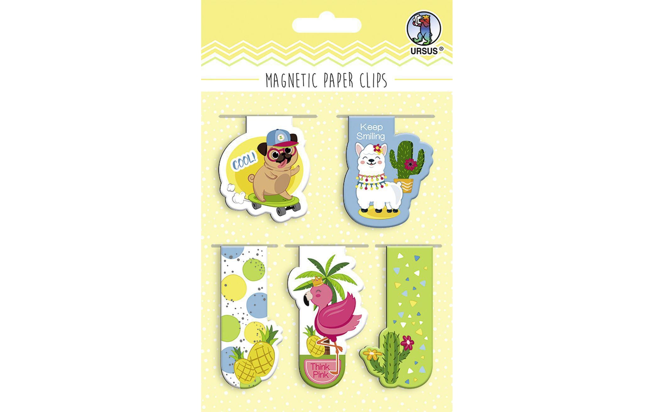 Ursus Haftmagnet Paper Clips Funky 6 verschiedene Designs