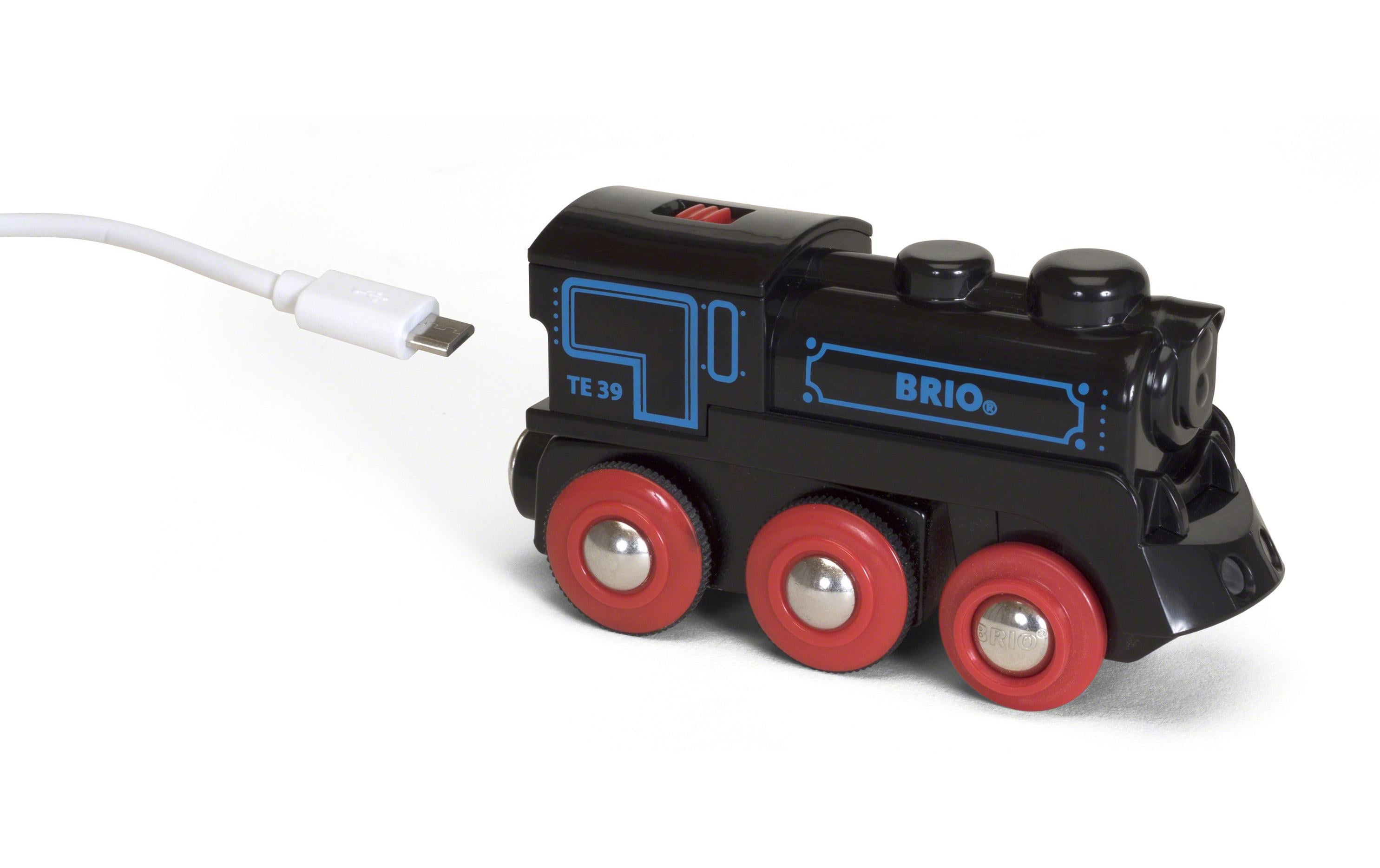 Schwarze Akku-Lok mit Mini-USB Alter: 3+,