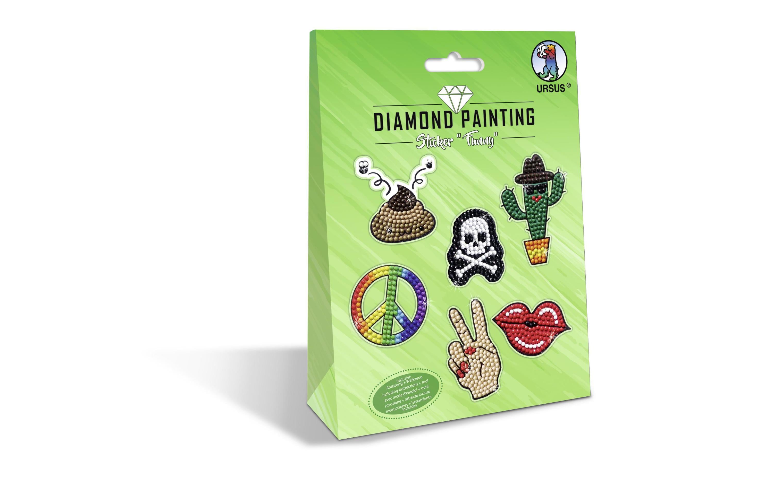 URSUS Diamond Painting Sticker Funny 2 Stickerbögen