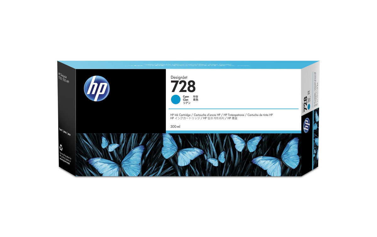 HP Tinte Nr. 728 - Cyan (F9K17A) Tintenvolumen 300 ml