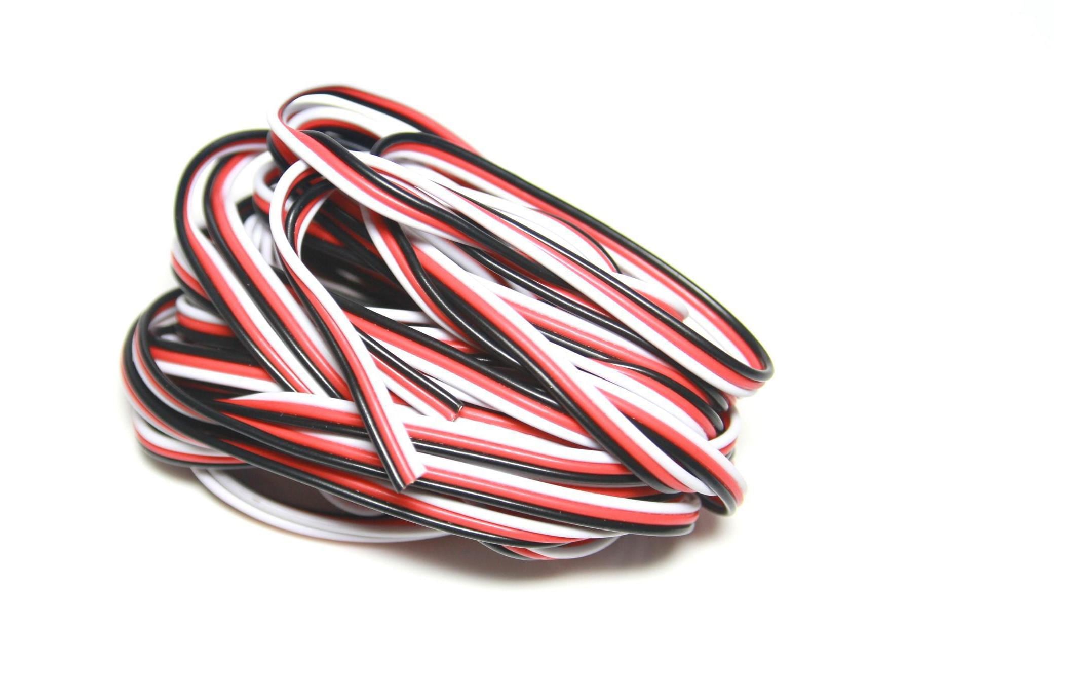 EP Servokabel Futaba flach, 5m weiss-rot-schwarz