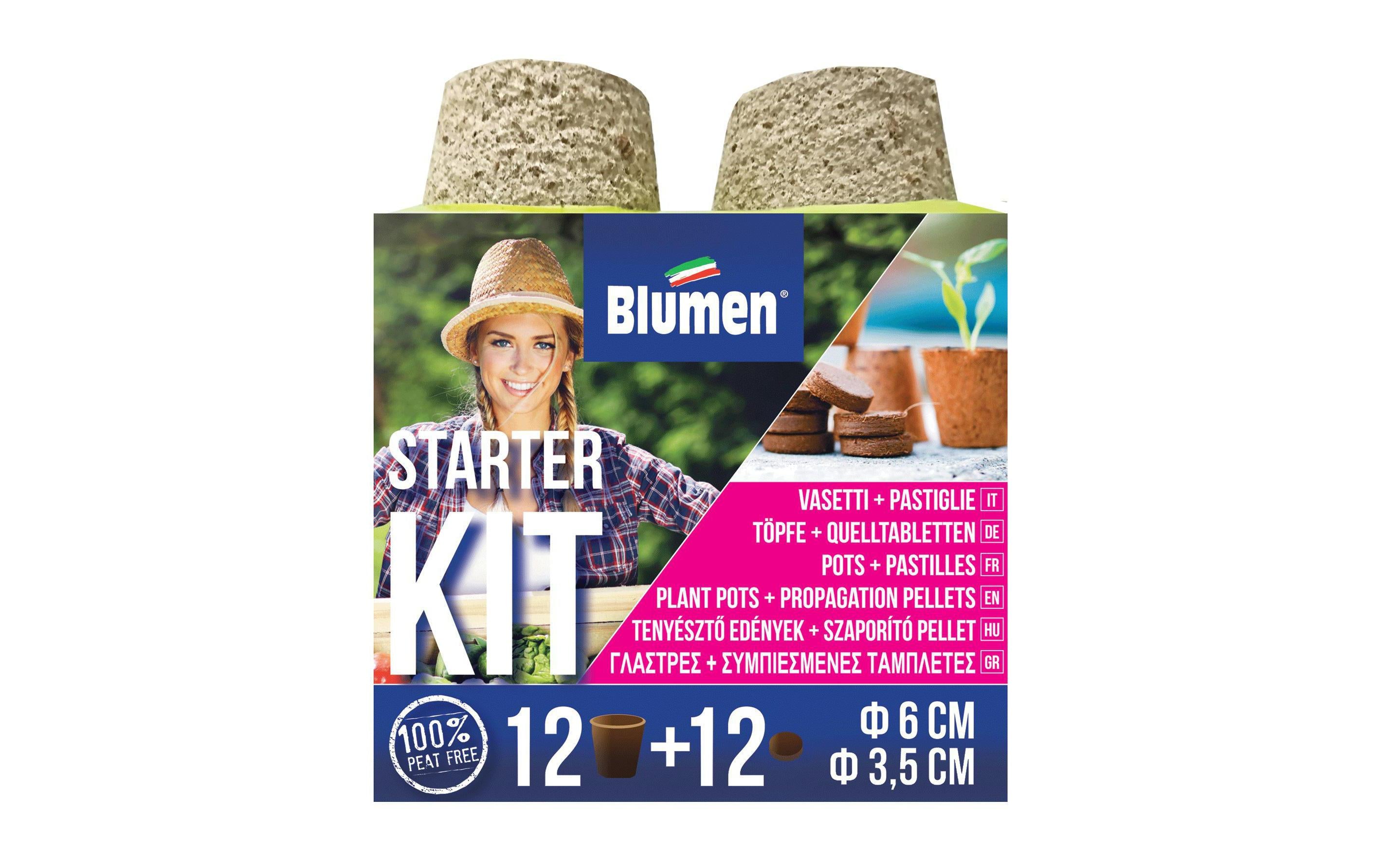 Blumen Set Kokos Anzuchttöpfe+Tabletten ø 6 cm, 12 St