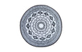 Esschert Design Outdoor Teppich, Rund PP, Schwarz-Weiss, 180 x 180 cm, India