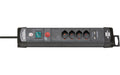 Brennenstuhl Premium-Line Steckerlieste 4xT13 und USB 3.1A, mit Schalter, schwarz