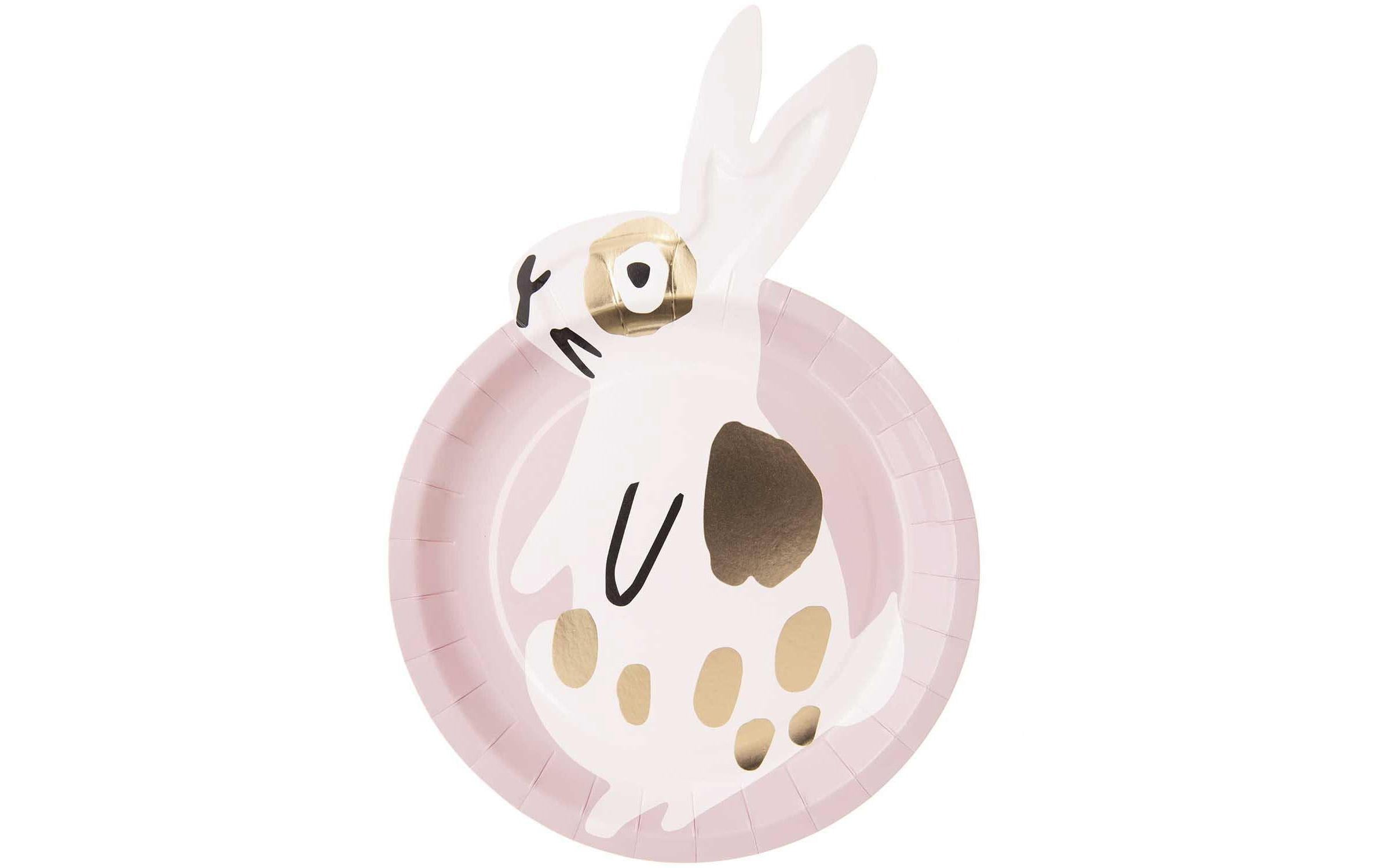 Rico Design Pappteller Hase rosa, 23 x 23cm