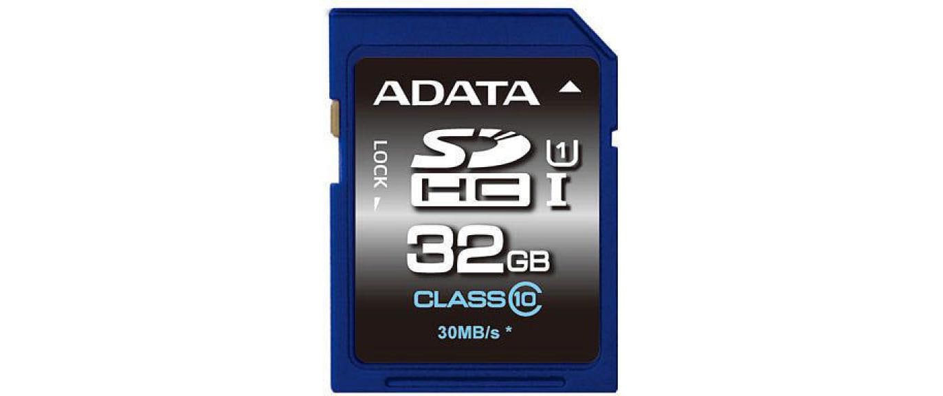 ADATA SDHC Card 32GB, Premier UHS-I C10 lesen: 30MB/s schreiben: 10MB/s
