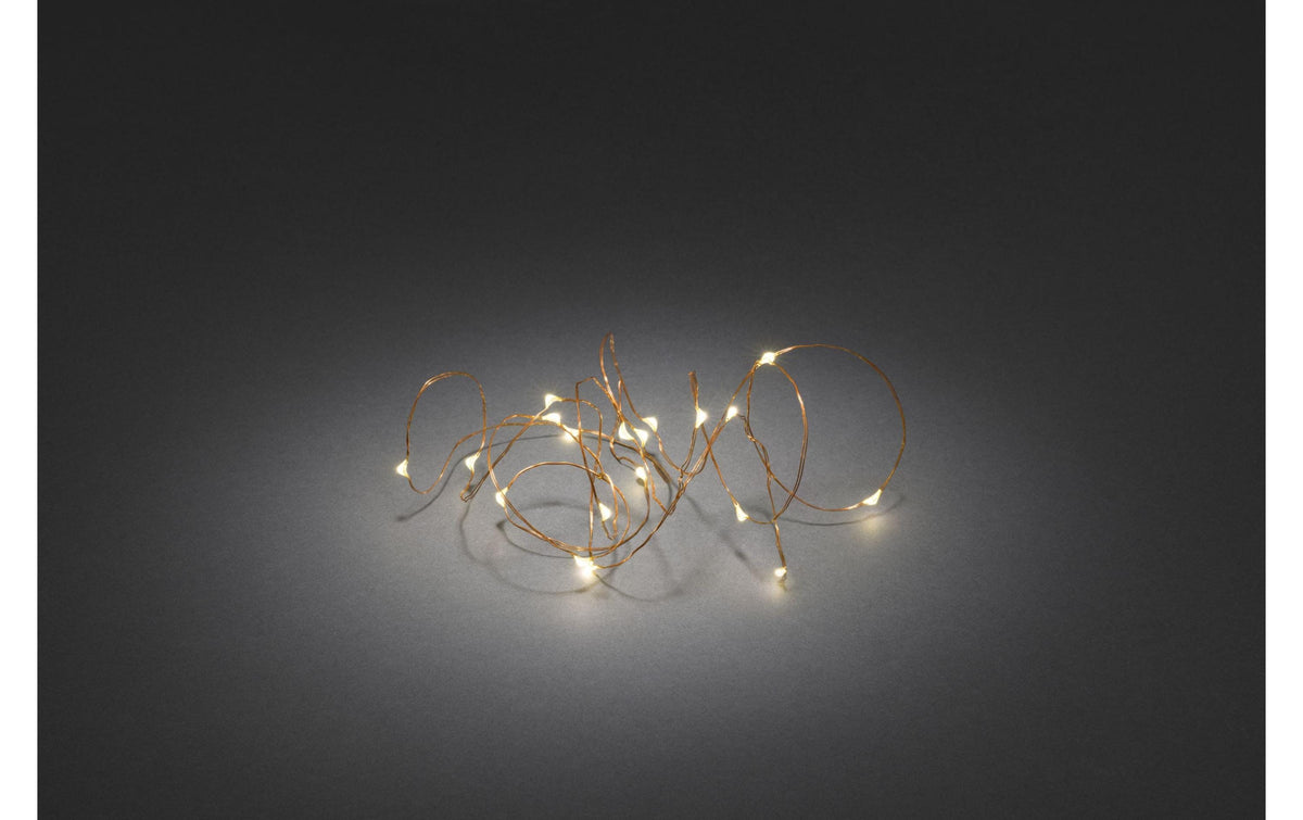 Konstsmide LK Micro LED, 20 LED, Kupfer Batteriebetrieb, 6h Timer