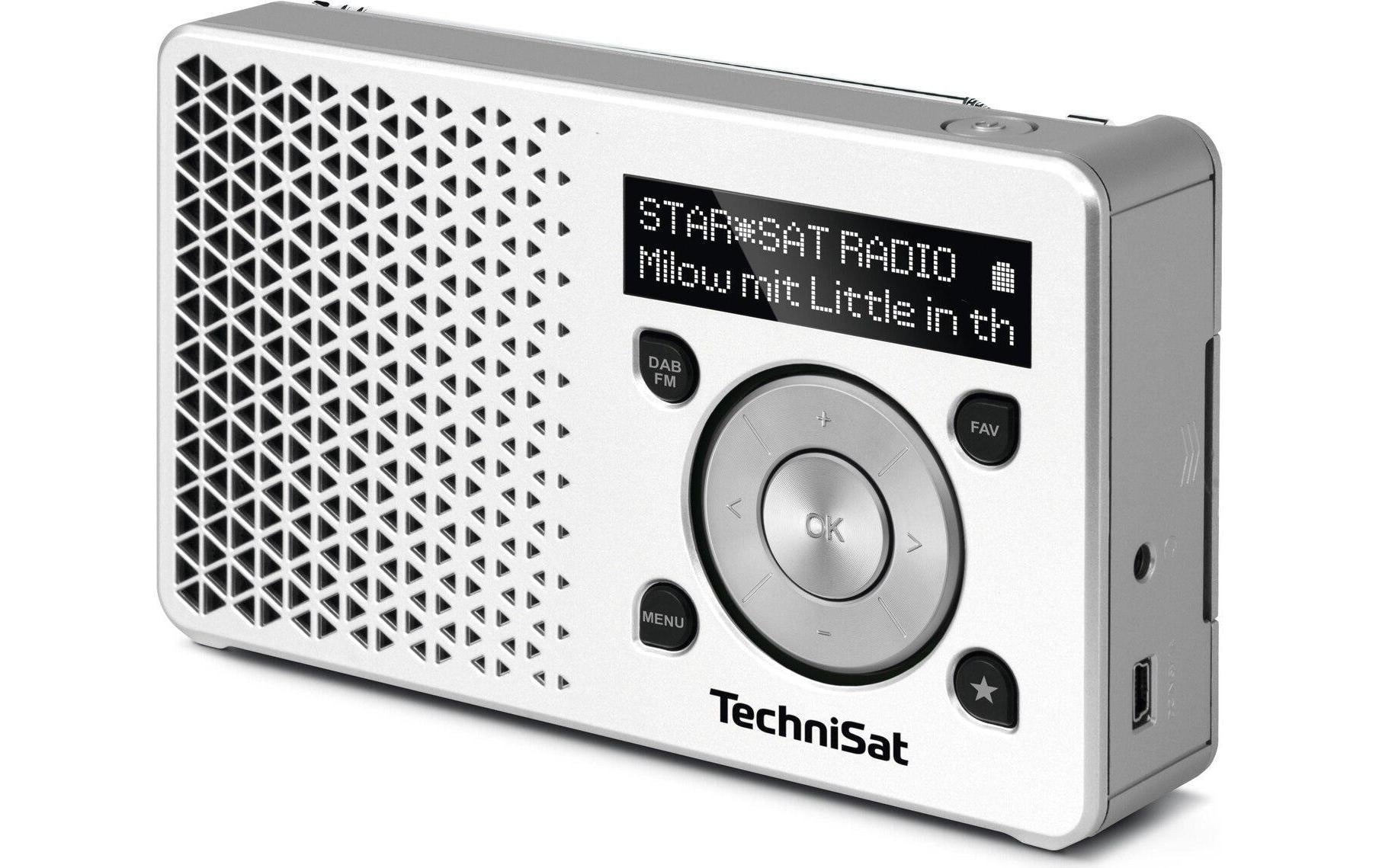 Technisat DigitRadio 1, DAB+ RAdio Weiss/Silber, Akku bis 10h