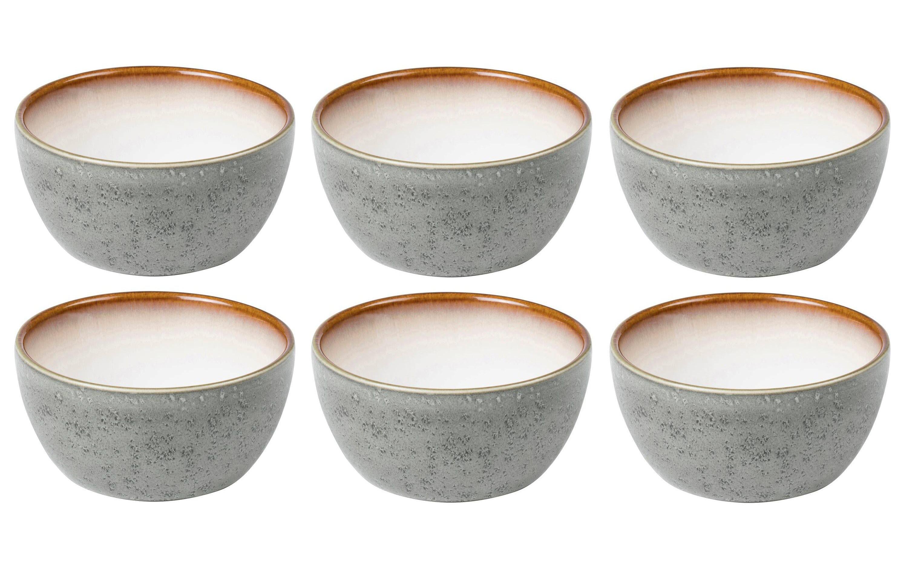 Bitz Schale 10cm Grau/Creme 6 Stk., D: 10cm, H: 5cm, Stoneware