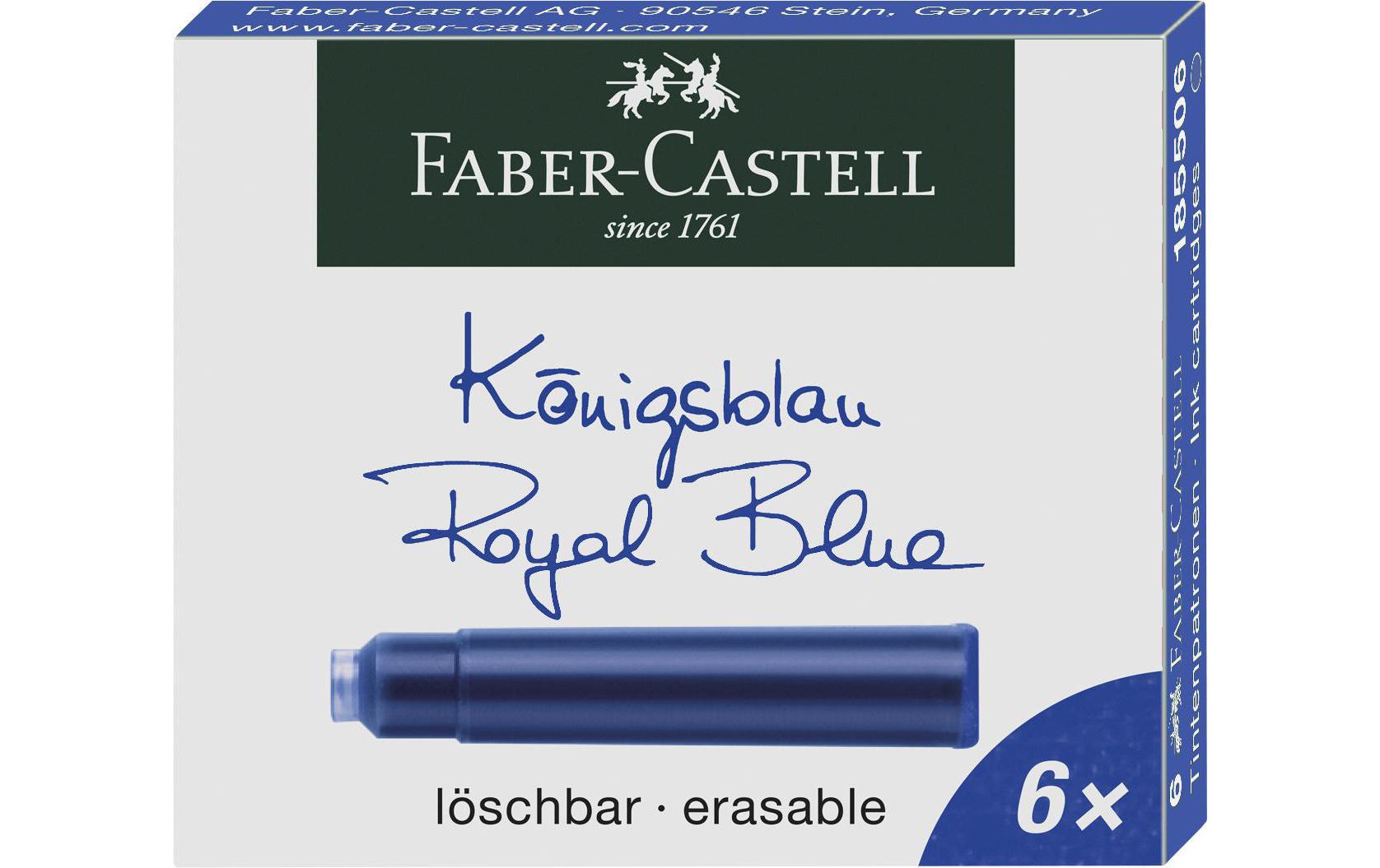 Faber-Castell Tintenpatrone 6 Stück königsblau