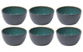 Bitz Schale 10cm Schwarz/Grün 6 Stk., D: 10cm, H: 5cm, Stoneware